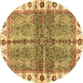 thumbnail image 1 of Ahgly Company Indoor Round Oriental Brown Traditional Area Rugs, 4' Round, 1 of 4