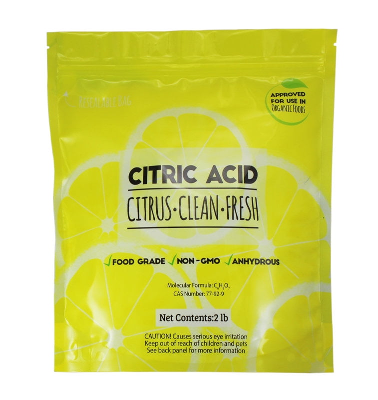 2 lb NonGMO Organic Citric Acid Food Grade FCC/USP Anhydrous Pure Fine