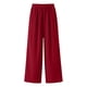 thumbnail image 4 of Ceisia Men's All-Season Solid Color Wide Gift Leg Pants Ice Silk Drape Fabric Elastic Waist Drawstring Pockets for Outdoor Casua l Daily, 4 of 4