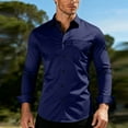 thumbnail image 5 of DxhmoneyHX Mens Dress Shirts Long Sleeve Wrinkle Free Stretch Business Blouse Casual Wedding Button Down Shirt with Pockets, 5 of 6