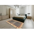 thumbnail image 5 of Ahgly Company Machine Washable Indoor Square Abstract Brown Sugar Brown Area Rugs, 7' Square, 5 of 7