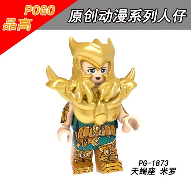 Lego Gold Saint Shiryu Seiya Hyoga Ikki Shaka Dohko Mu Figuras Minifiguras Bloques De Construcción Juguetes Gao Jiahui unisex