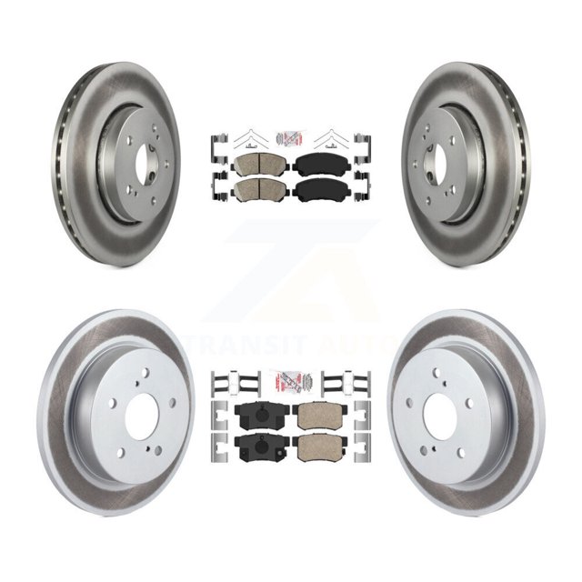 Transit Auto Front Rear Ceramic Pads and Coated Disc Brake Rotors Kit for Car 2010-2013 Suzuki Kizashi KGA-103225