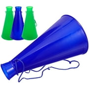 HOMEMAXS 4pcs Plastic Megaphone for Party Use Cheerful Toy in Assorted Colors Lightweight and Durable 4pcs