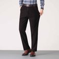 thumbnail image 6 of safuny Men's Athletic Pants Cotton Business Flat Front Corduroy Pants Loose Suit Pants Pockets Dress Pants Workout Clearance Mid Waist Straight Leg Trousers Big&Tall Red L, 6 of 9