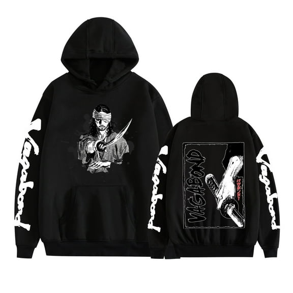 Duoxingbao New anime Vagabond Miyamoto Musashi loose-fitting hooded sweatshirt, casual sports hoodie