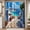 Color 3, variant on SPXUBZ Waterproof Fabric Shower Curtain with Hooks, Mediterranean Blue White Town, Greece Seaside Alley Steps Bathroom Decor, Washable Bath Curtain