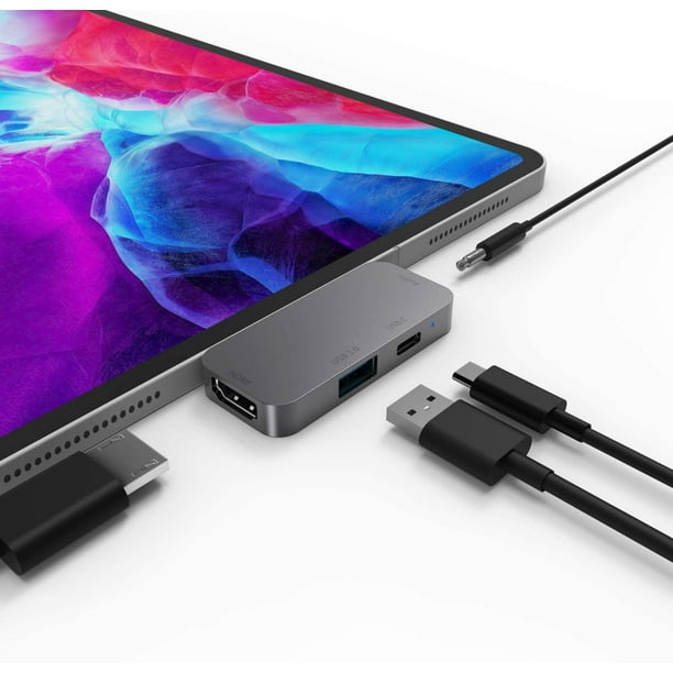 USB C Hub for iPad Pro 2018 2020 11 12.9 Adapter NXPGKEA 4 in 1