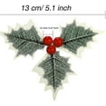 thumbnail image 6 of Dalrosia Holly Berries with Green Leaves, 20PCS Artifical Red Holly Berry Flowers for Christmas Tree/Wreath Arrangement Decorations, Red Berry Christmas Picks for Crafts Gifts Wedding Party Decor, 6 of 6