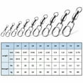 thumbnail image 3 of 50PCS Ball Bearing Fishing Swivel Fast Snap Split Ring 33-220lb Quick Clip Connector, 3 of 10