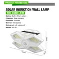 thumbnail image 7 of ZZkhGo Solar Motion Sensor Security Lights Outdoor 129 LED Reflector with 3 Lighting Modes IP65 Wall Floodlight, 7 of 7