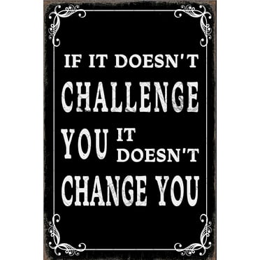 Noete Motivational Tin Sign - Uplifting Gym & Office Wall Art - 8x12 Inch Inspirational Decor for Men, Man Cave & Home - Positive Quotes