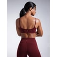 thumbnail image 2 of Sujetador deportivo CRZ YOGA Butterbreeze con cuello redondo rojo Merlot para mujer, 2 of 3