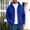 Blue, variant on Fengqque Men's Hooded Color‑Block Jacket Drawstring Full Zip Long Sleeve Casual Outerwear with Chest Pockets White XL