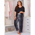 thumbnail image 4 of Lochas Pajamas Set for Women Sleepwear Plus Size Nightwear Loungewear Homewear 2PCS Pyjama Pjs,Leopard, 4 of 6