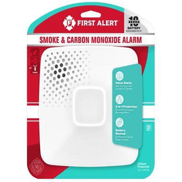 First Alert HardWired w/Battery Backup Photoelectric Smoke and Carbon