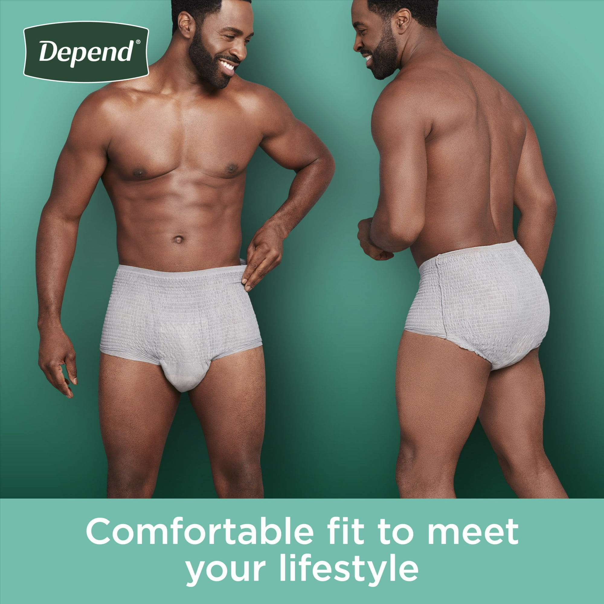 Depend Fresh Protection Incontinence Underwear for Men, Adult Diapers, L, 28 Count