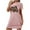 Pink, variant on HomeGardon Women's Sleepwear Nightgowns for Women,Fashion Print Medium Length Dress Oversized Short Nightgown Fashion Chest Print Short Sleeve Nightdress,S-XXL