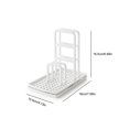 thumbnail image 4 of Wosthever Estante de drenaje para fregadero, organización de cocina, estante de drenaje, plástico lavable, reutilizable, organizador de esponja para Organizadores de utensilios de cocina Blanco Wosthever HA061475-02, 4 of 6