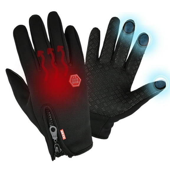 Rosnek Winter Gloves for Men Women, Upgraded Touch Screen Cold Weather Thermal Warm Glove for Running Driving Hiking