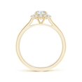 thumbnail image 2 of ANGARA Natural Classic Diamond Scalloped Halo Ring in 14K Yellow Gold for Women (Size-5.2mm| Color-G| Clarity-VS2) | April Birthstone, Anniversary, Jewelry Gift for Women | Natural Diamond Ring, 2 of 9