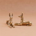 thumbnail image 5 of Brass Dog Shelf Decors Accent ,Sitting Dog Figurines Tabletop Centerpieces Home Decorations Retro Dog Decorative Objects, 5 of 9