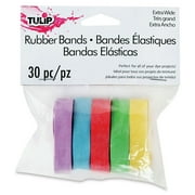 ILOVETOCREATE Tulip Wide Rubber Bands 30 Per Package
