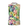 thumbnail image 6 of Lsque Watercolor Blooming Cactus Print Men's Cotton Blend Sleeveless Muscle Shirts (S-3XL)- Moisture Wicking, Odor Protection, UPF 30+,X-Large, 6 of 8