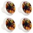 thumbnail image 2 of 4 Pcs Round White Knobs for Kitchen Cabinet Cupboard Dresser Bookcase Fruit Drawer Pulls Handles Home Decor, 2 of 8