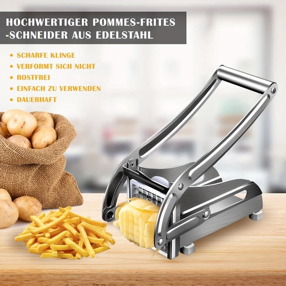 Vegetable Cutter, French Fry Cutter, 410 Stainless Steel Fruit Cutter, French Fry Chopper,Vegetable Chopper, Onion Chopper, Food Chopper, Chopping Potato Carrot Cucumber, Kitchen Supplies