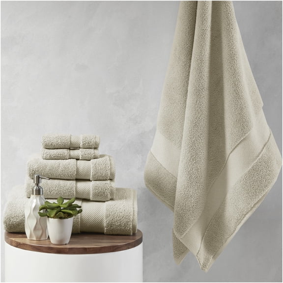 JERFIT 6-Piece 1000 GSM 100% Cotton Bath Towel Set, OEKO-TEX Certified, Ultra Plush & Absorbent, Natural Color Spa Luxury Bathroom Towels
