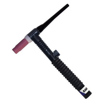 26FVMT-12-2 Two Piece 200 Amp Air Cooled TIG Torch Package With Flexible Head, 12 1/2' Power Cable And Valve