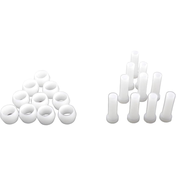 Water Filter Gooseneck Faucet Fittings 1/4 inch Pipe Sleeve Plug Plastic Sleeve Water Filter Line Fittings PE Pipe Plug End Cap Pipe Crimp White
