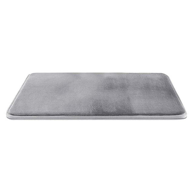 Rongfmy Memory Foam Bath Mat - Soft Absorbent Rug Sets - Non-Slip for Kitchen and Gray Gray 50x80cm