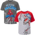 thumbnail image 1 of Camiseta Marvel Spider-Man Big Boys gris 14-16, paquete de 2, 1 of 6