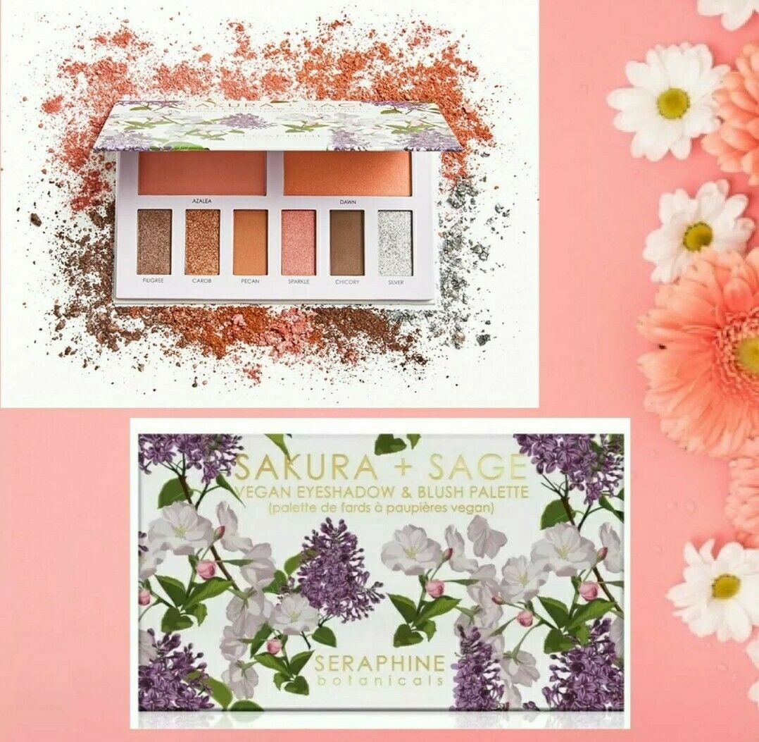 sakura and sage vegan eyeshadow and blush palette