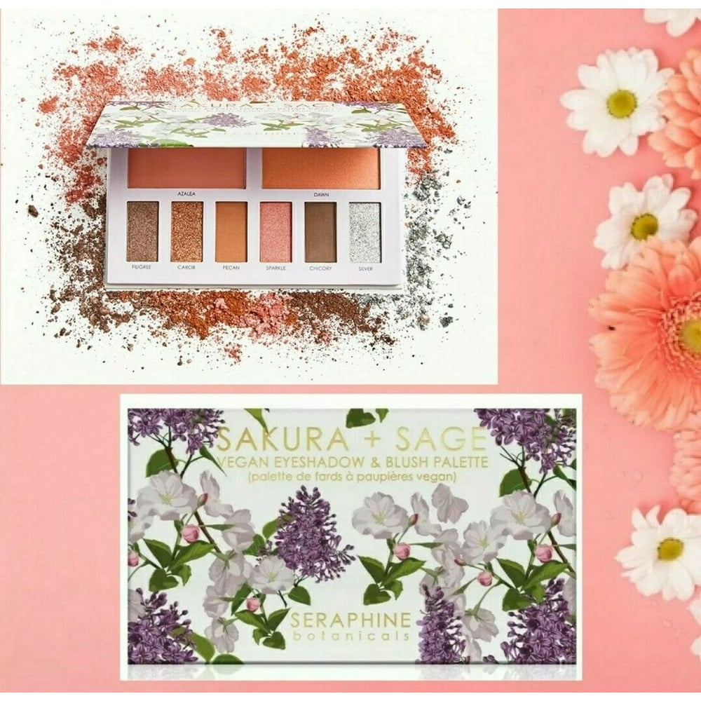 Seraphine Botanicals Sakura + Sage Vegan Eyeshadow & Blush Palette