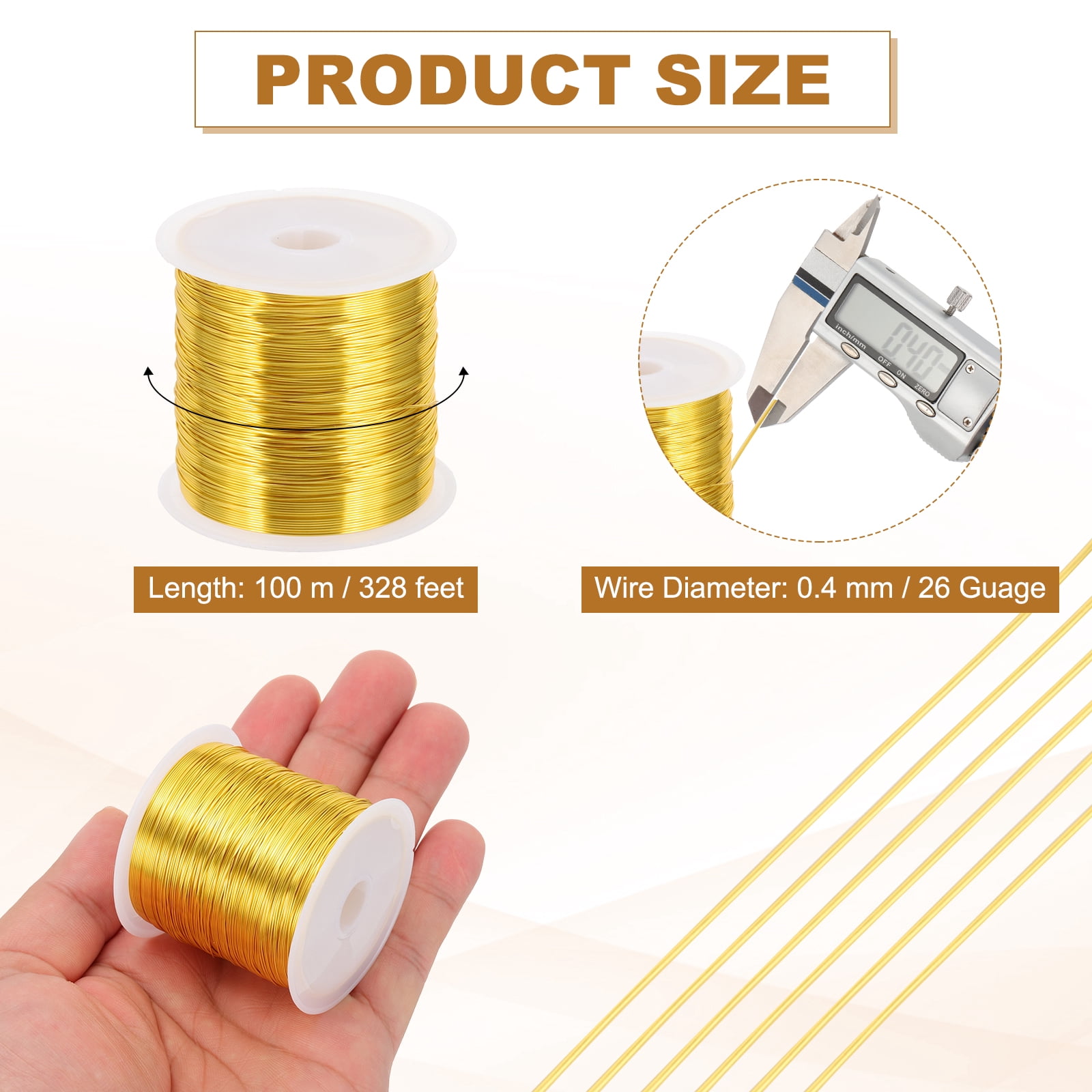 Copper Beading Wire with Plier for Jewelry Making Supplies and Crafts 164 feet x 26 Guage 2