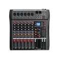 thumbnail image 1 of Mesa de sonido mezcladora Depusheng DX6 de 6 canales USB Bluetooth negra, 1 of 8