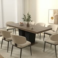 thumbnail image 2 of Extendable Dining Room Table for 4-10 People, Wooden Transformer Kitchen Dining Table with Black Double Sturdy Pedestal Base, Modern Expandable Large Table, 2 of 9