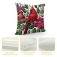 thumbnail image 4 of BCIIG  Bird Pillow Cover Christmas Poinsettia Red Cardinal Bird Leaves Flowers Decorative Throw Pillow Case 18x18 inch Cotton Linen Square Cushion Cover Sofa Bedroom, 4 of 5