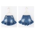thumbnail image 3 of Lullu Baby Girls Ruffled Denim Shorts Summer Casual Elastic Waist Shorts, Sizes 18-24 Months, 3 of 6