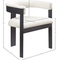 thumbnail image 3 of Meridian Furniture Romeo Cream Vegan Leather Dining Chair (Set of 2), 3 of 8
