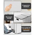 thumbnail image 6 of 16 Gallon Dual Kitchen Trash Can, 2-Compartment Trash & Recycle Bin Combo with Hinged Soft-Close Lids, Hands-Free Pedal, Airtight Stainless Steel Waste Bin - Silver, 6 of 6