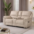 thumbnail image 6 of Tony Manual Reclining Loveseat w Center Console- USB Ports- Sand Brown, 6 of 7