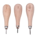 thumbnail image 3 of Leather Awl,3Pcs Leather Awl High Sewing Awl Tool Leather Stitching Awl Built to Last, 3 of 8