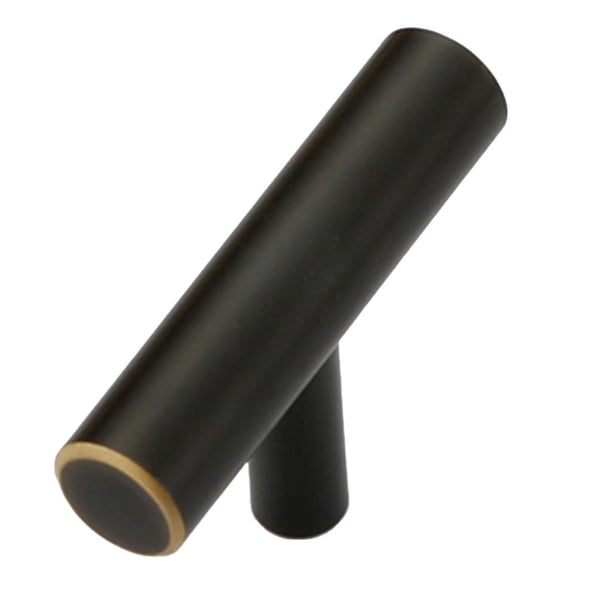para Muebles Barra en T de Cobre Cepillado Manijas para Puertas de Gabinetes de Cocina Tiradores de Cajones Negro