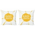 thumbnail image 1 of Ambesonne Saying Throw Pillow Cover 2 Pack, Summer Vibes, 24", Earth Yellow and White, 1 of 2