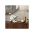 thumbnail image 2 of Marble Knot Sculpture for Living Room Decor - Home Tabletop Accent for Bathroom, Office, Shelf, Entryway, and Console Display - Intertwined Stone Ornament for Coffee Table Decor - 6", White, 2 of 12