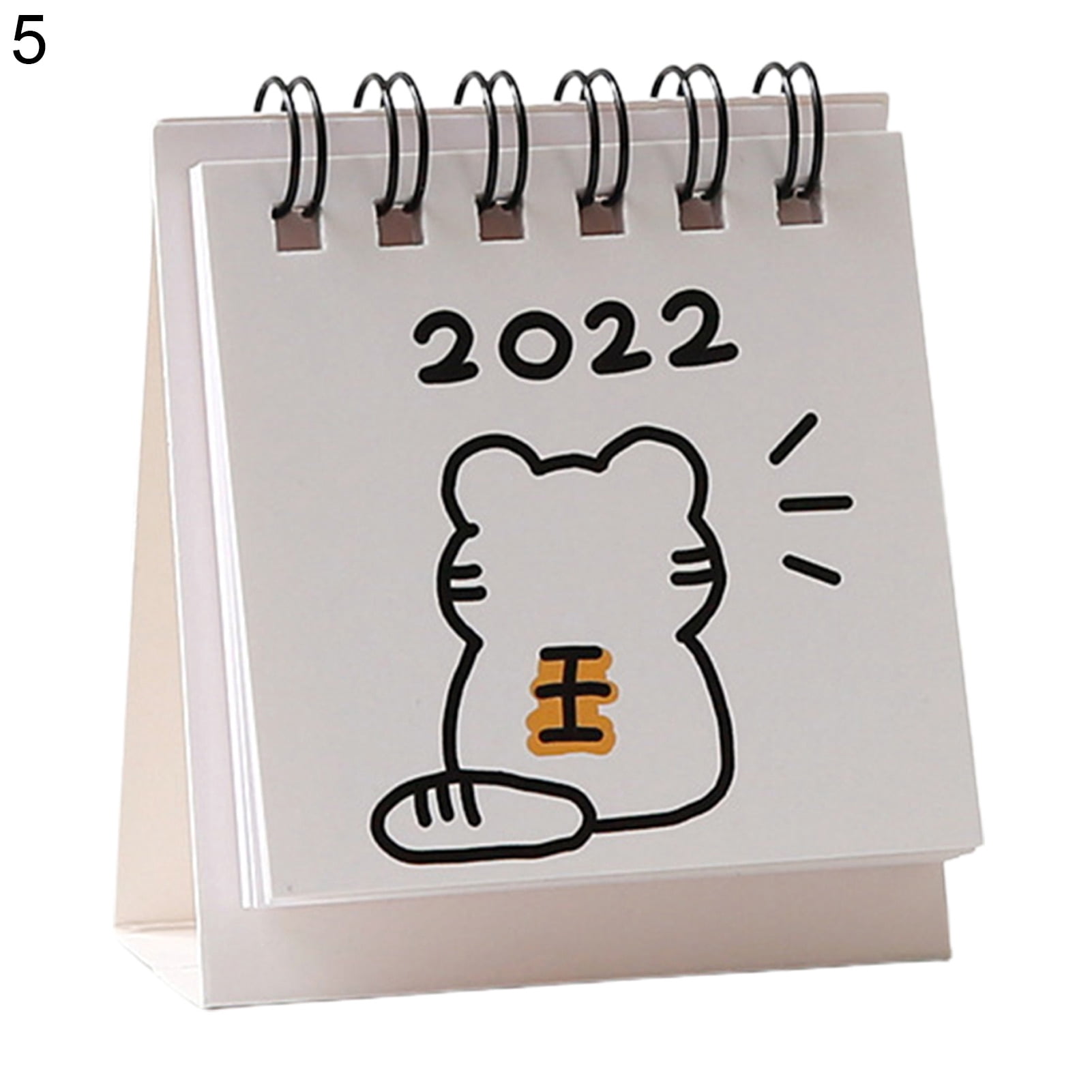 yesbay-mini-desk-calendar-tiger-print-unique-design-double-coil-2022